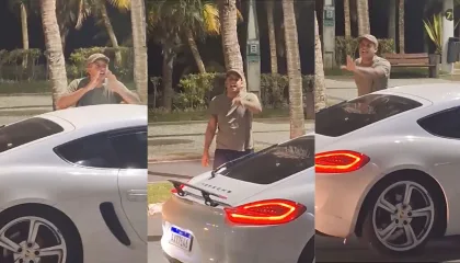 Polícia encontra Porsche de homem que agrediu idoso em SP; motorista continua foragido